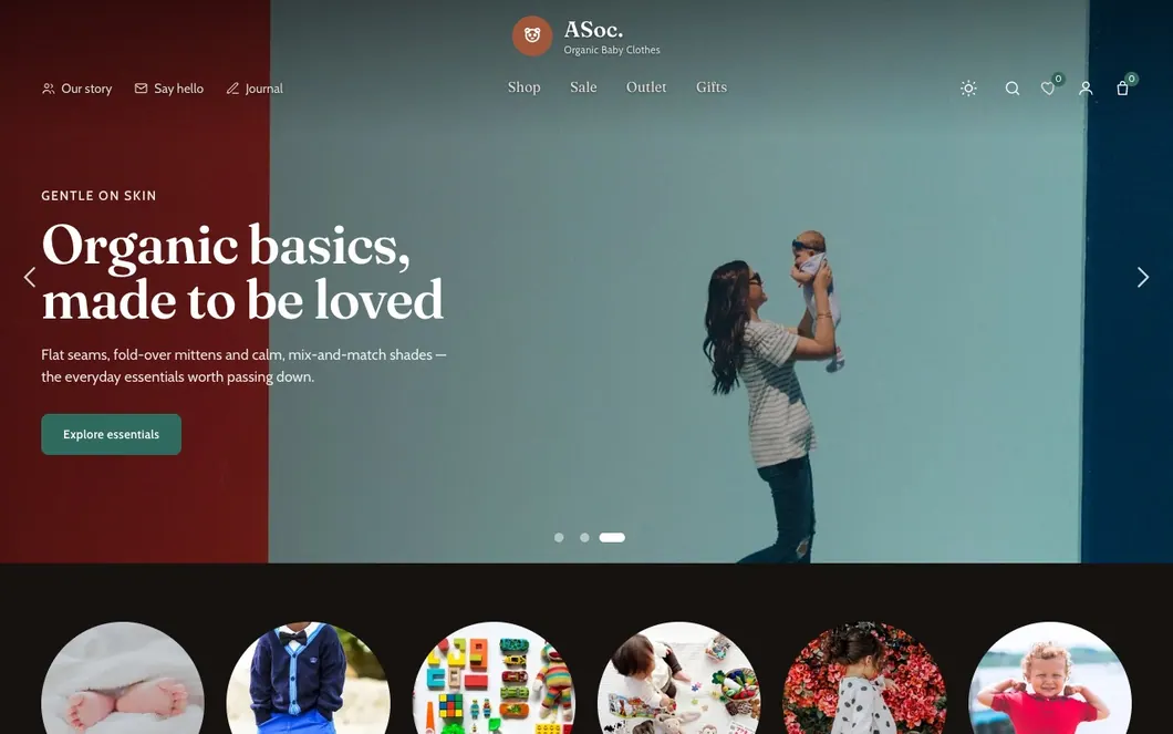 ASoc Bumble — Baby Clothing Ecommerce Template