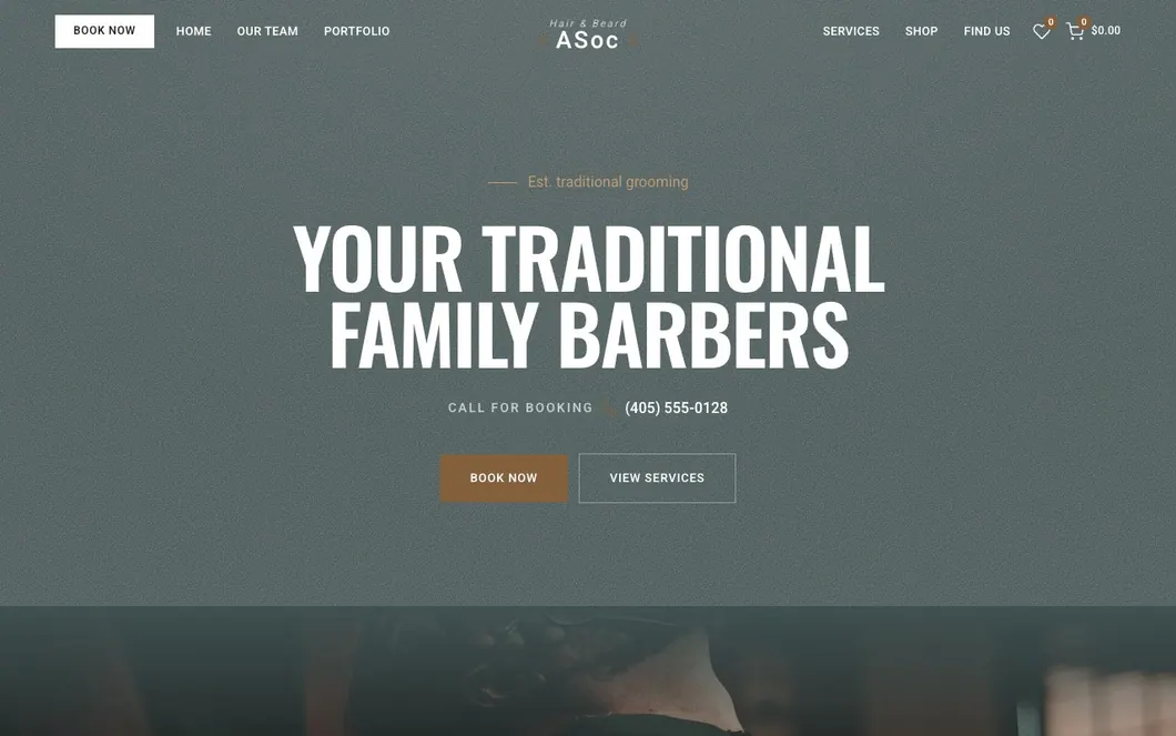 ASoc Fade — Barbershop Website Template