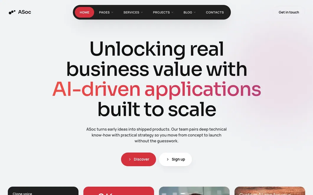 ASoc Ignite — AI App Landing Page Template