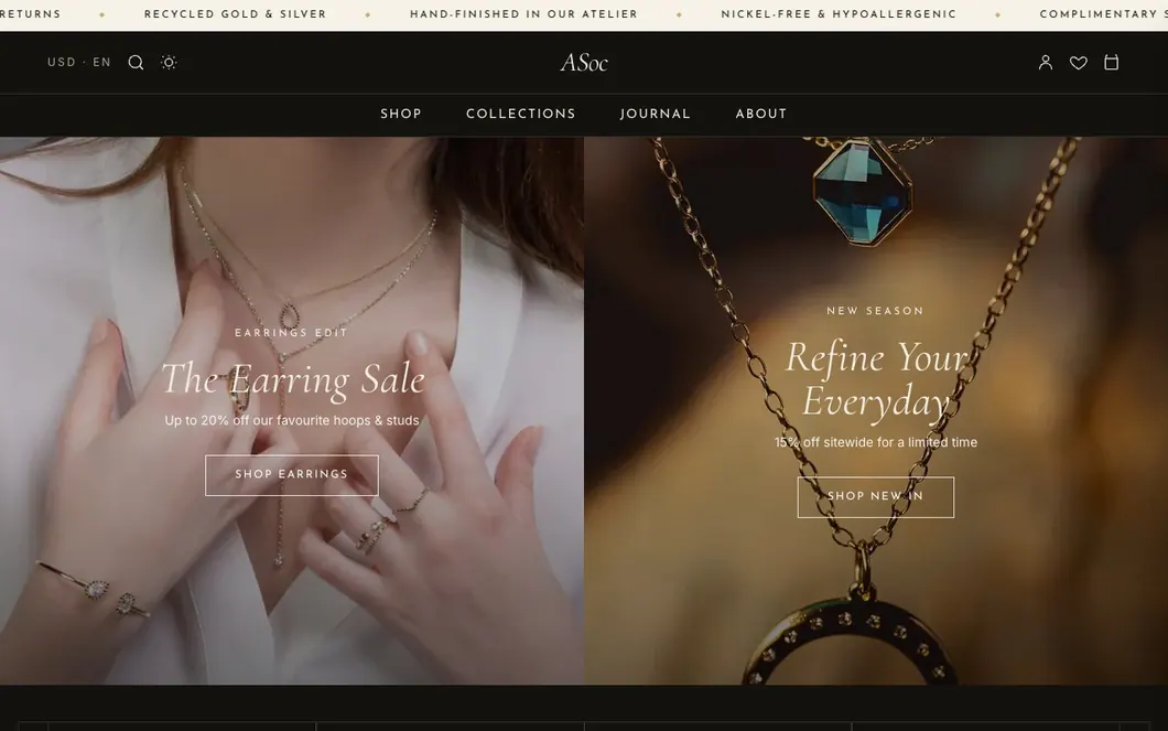 ASoc Lumen — Jewelry Store Ecommerce Template